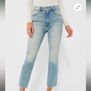 MOTHER Hustler Ankle Fray Jeans- Au Revoir
